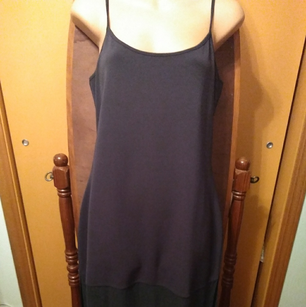 Anne Klein full length Black dress spaghetti strap